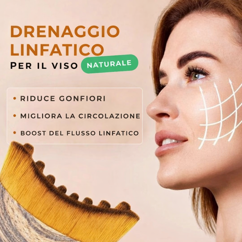 Spazzola drenante linfatica per il viso
