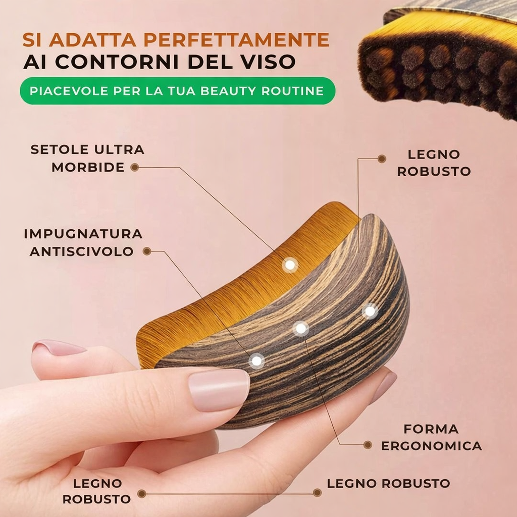 Spazzola drenante linfatica per il viso